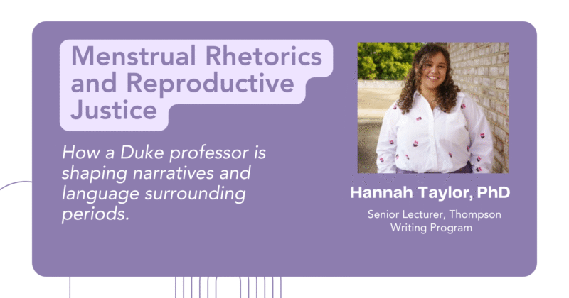 Menstrual Rhetorics and Reproductive Justice
